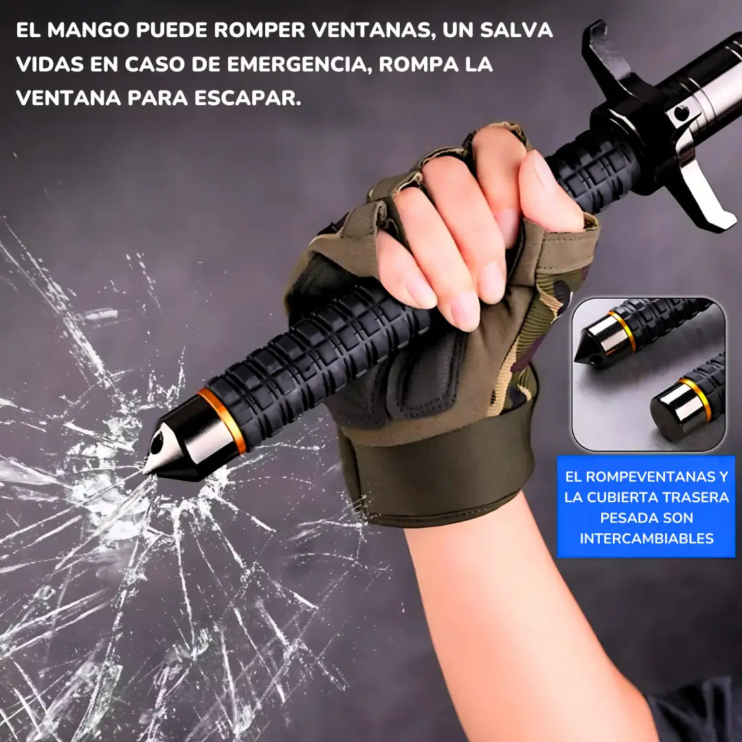 BASTÓN TAMBO PARA AUTODEFENSA - HERRAMIENTA DE SEGURIDAD PERSONAL MULTIFUNCIONAL